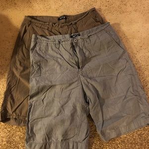 Two pair of plaid shorts